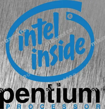 Intel Pentium processor blue cube